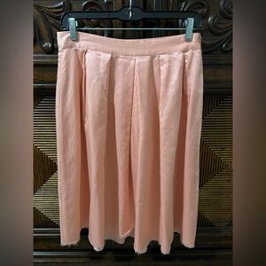 Brazeau Tricot Chic A-Line Pink Cotton Silk Skirt A105